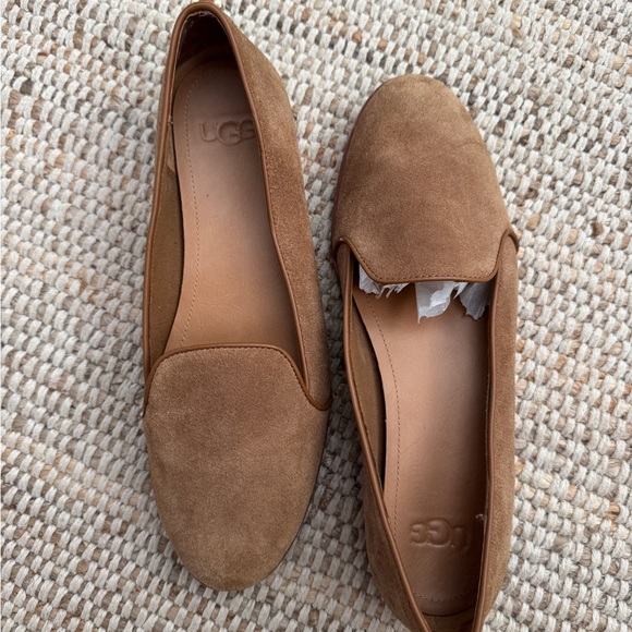 UGG Shoes - UGG Ansley Suede Loafers Size 7 – Tan Slip-On Moccasins Minimal Scuffing/wear